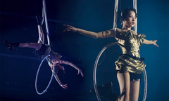 Chi Pu về nhì với màn đu dây, nhào lộn trên không ở show Trung Quốc