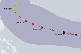 Siêu bão Mawar tiến sát đất liền Philippines, đe dọa nhiều quốc gia