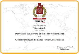 VietinBank: Ngân hàng tiêu biểu về cung ứng sản phẩm phái sinh tại Việt Nam 2022