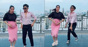 Khánh Thi say sưa 'bế bụng bầu' nhảy cùng chồng trẻ, khán giả lại thót tim