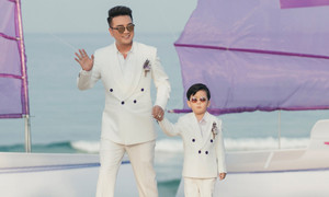 Con trai 3 tuổi của Đàm Vĩnh Hưng lần đầu diễn thời trang cùng bố