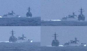 Tàu chiến Mỹ - Trung Quốc suýt xảy va chạm ở eo biển Đài Loan