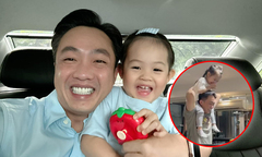 Khoe ảnh chiều con gái, Cường Đô La bị khán giả nhắc nhở 'mạo hiểm quá'