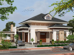 Cùng chiêm ngưỡng mẫu biệt thự 1 tầng tân cổ điển đẹp nhất hiện nay