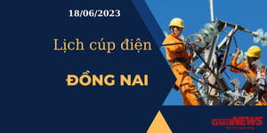 Lịch cúp điện hôm nay ngày 18/06/2023 tại Đồng Nai