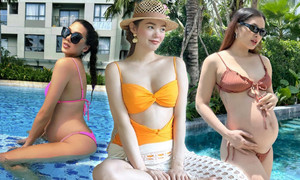 Minh Hằng và dàn mỹ nhân 'bụng bầu vượt mặt' vẫn xinh đẹp, gợi cảm