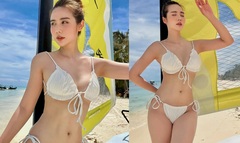 Huyền Lizzie diện bikini: Đúng chuẩn 'gái một con trông mòn con mắt'