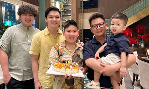 Bằng Kiều cùng vợ cũ tổ chức tiệc sinh nhật cho con trai