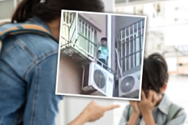 Đau lòng cảnh cậu bé 6 tuổi cầu xin 'mẹ ơi đừng đánh con' khi nhảy từ tầng 5 xuống 