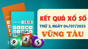 Kết quả xổ số Vũng Tàu hôm nay 4/7 - XSVT 4/7/2023 