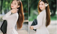 Ngắm vẻ đẹp tinh khôi của nữ sinh Cần Thơ trong tà áo dài trắng