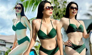 Á hậu Trịnh Kim Chi diện bikini ở tuổi 51, fan xuýt xoa: Nàng như một đóa hoa rực rỡ