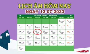 Lịch âm 12/7 – Âm lịch hôm nay 12/7 chính xác nhất - lịch vạn niên 12/7/2023