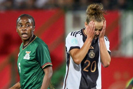 Phản ứng của tuyển nữ Đức khi thua sốc Zambia