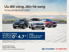 Hyundai Bình Dương triển khai chương trình khuyến mãi hấp dẫn trong tháng 7