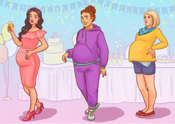 Đố bạn nhận ra người phụ nữ không mang bầu ở hình này