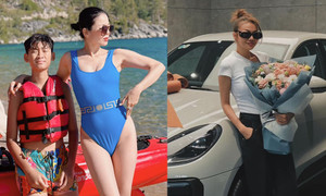 Sao Việt 16/7: Lệ Quyên khoe dáng bên con trai, Thanh Hằng tậu xế hộp đón tuổi mới