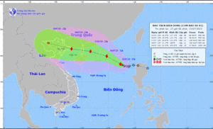 Bão số 1 giật cấp 10 và khả năng mạnh thêm, hướng vào Vịnh Bắc Bộ