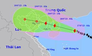 Bão số 1 giật cấp 15, hướng về Quảng Ninh-Hải Phòng
