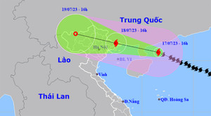 Bão số 1 giật cấp 15, di chuyển nhanh, cách Móng Cái 400km