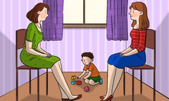 Bạn đoán ai là mẹ của đứa trẻ trong bức hình này?