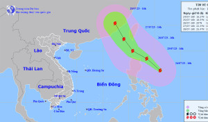 Bão Doksuri giật trên cấp 17, cách đảo Luzon khoảng 420km
