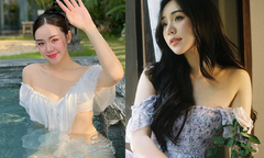 Nữ chính phim 'Đừng làm mẹ cáu' diện bikini khoe làn da trắng không tì vết