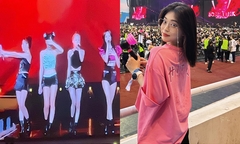Á hậu Phương Nga gặp 'sự cố' khi muốn chụp ảnh trước giờ diễn của BLACKPINK