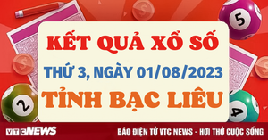 Kết quả xổ số Bạc Liêu hôm nay 1/8/2023 - XSBL 1/8