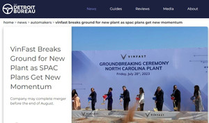 Báo Mỹ: 'Kế hoạch niêm yết của VinFast đang đi đúng hướng'