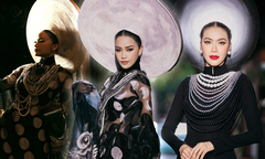 Ngọc Châu, Minh Tú trình diễn áo dài lấy cảm hứng từ thơ Hàn Mặc Tử