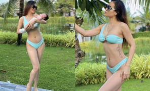 Sinh con hơn 1 tháng, Phương Trinh Jolie tự tin diện bikini khoe bụng phẳng lỳ