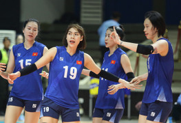 Tuyển bóng chuyền nữ Việt Nam thắng dễ Uzbekistan ở giải châu Á