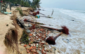 Đầu tư 42 triệu Euro xây công trình chống xói lở bờ biển Hội An