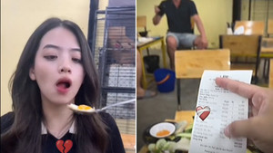 Đút cho người yêu ăn và cái kết 'hết hồn'