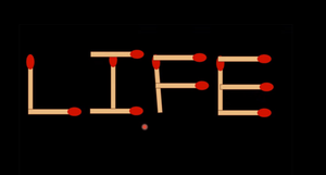 Đố bạn di chuyển 3 que diêm để biến 'Life' thành 'Love'