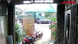 Hình ảnh xe chở thành viên CLB bóng đá HAGL vài giây trước tai nạn