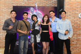 Thanh Hương hội ngộ dàn sao Việt khi dự ra mắt phim 'Blue Beetle'