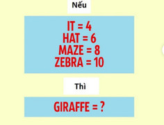 Chỉ người thông mình mới giải được câu đố này trong 20 giây