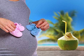 Bà bầu uống nước dừa có giúp trẻ sơ sinh trắng hồng?
