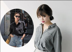 Cách mặc đẹp với áo sơ mi tối màu