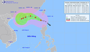 Biển Đông đón cơn bão số 3 trong năm