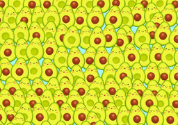 Đố bạn tìm được quả bơ khác biệt trong 10 giây