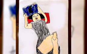 Bài tập về nhà 'vẽ chân dung mẹ em'