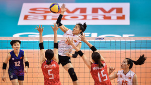 Trực tiếp Việt Nam 1-3 Nhật Bản bán kết bóng chuyền nữ ASIAD 19