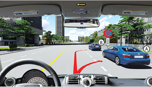 Tài xế được dừng xe ở vị trí nào trong tình huống này?