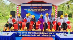 Động thổ công trình Trạm biến áp 110kV Thanh Tân và nhánh rẽ đấu nối tại Bến Tre