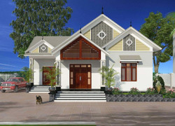 Những mẫu nhà cấp 4 mái Thái gác lửng 400 triệu đẹp