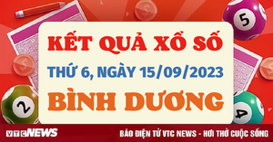 Kết quả xổ số Bình Dương hôm nay 15/9 - XSBD 15/9/2023