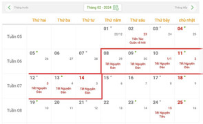 Tết Nguyên đán năm nay được nghỉ mấy ngày?